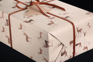 Julepapir, Christmas Deer 55 cm x 100 m