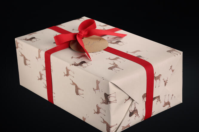 Julepapir, Christmas Deer 55 cm x 100 m