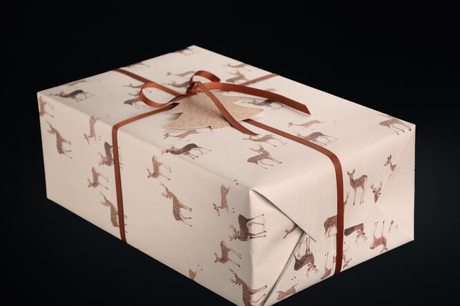 Julepapir, Christmas Deer 55 cm x 100 m