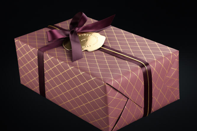 Julepapir, Christmas Square Bordeaux 55 cm x 100 m