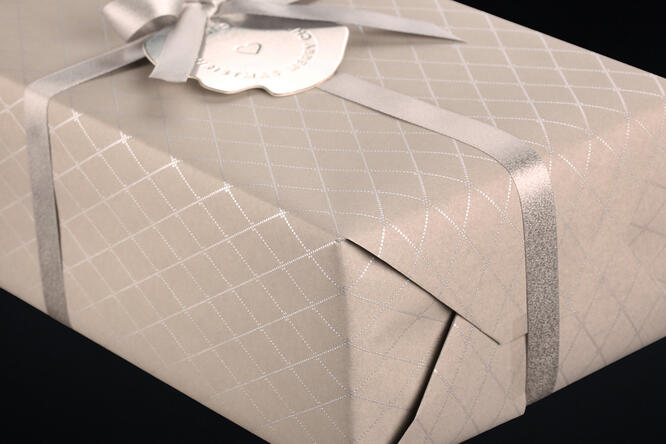 Julepapir, Christmas Square Cool Grey 55 cm x 100 m
