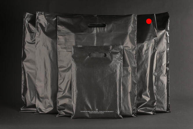 Plastpose, Sort blank LDPE 60x50 cm, 50 my