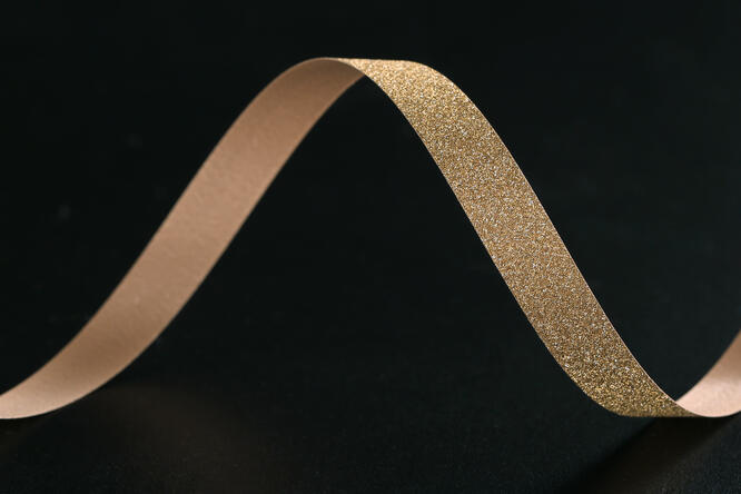 Bånd Glitter, Copper 10 mm x 100 m