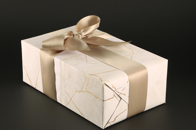Gavepapir, Marble Lighting (8) 55 cm x 100 m