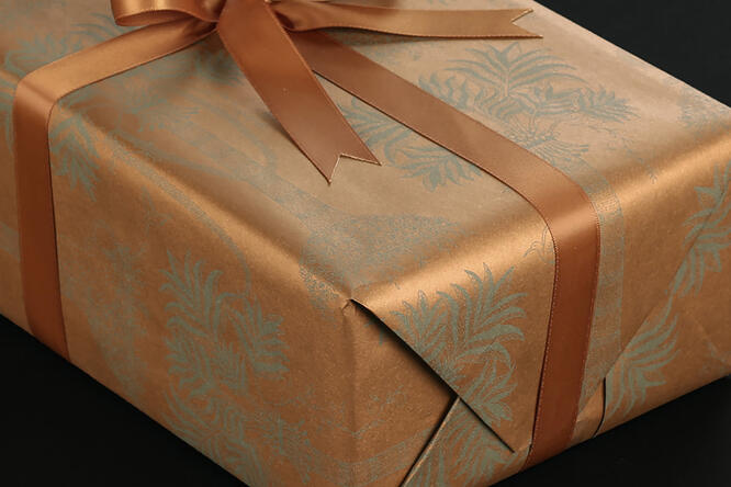 Gavepapir, Tropical Palms Bronze/Green (5) 55 cm x 120 m