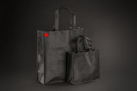 Handlenett med håndtak, sort Non Woven 40x12x40 cm