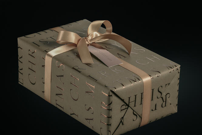Julepapir,Slender Merry Christmas Coffee 55 cm x 100 m