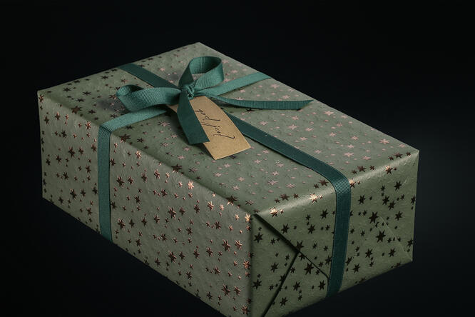 Julepapir,Star Night Deep 55 cm x 100 m
