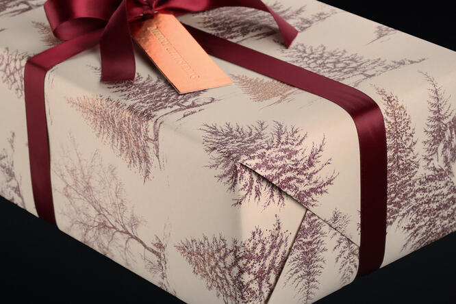 Julepapir, Christmas Atmosphere Purple 55 cm x 100 m