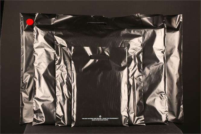 Plastpose, Sort matt coex resirk 74x50 cm, 50 my, à 250 stk