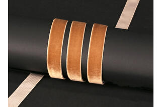 Bånd Velvet, Golden Brown finnes i flere bredder