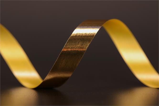 Bånd metallic, Gold 1 rull 10 mm x 250 m