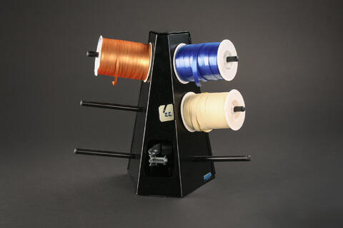 Båndstativ for 6 rl. med teipholder SORT