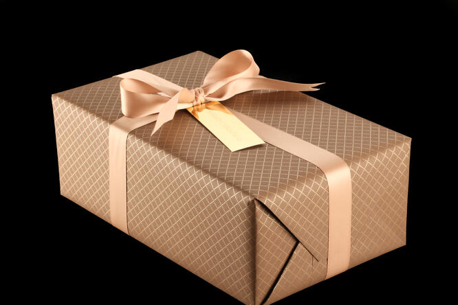 Gavepapir, Brown Gold Diamond 55 cm x 120 m