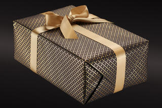 Gavepapir, Classy Gold Blue (8) 55 cm x 100 m
