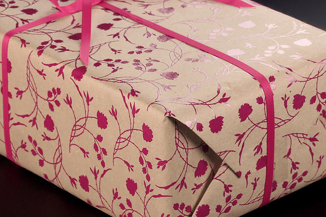 Gavepapir, Erba Fuchsia (4) 50 cm x 100 m