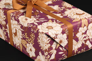 Gavepapir, Purple Winterbloom (5) 55 cm x 100 m