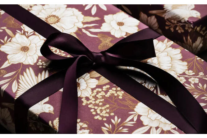 Gavepapir, Purple Winterbloom (5) 55 cm x 100 m