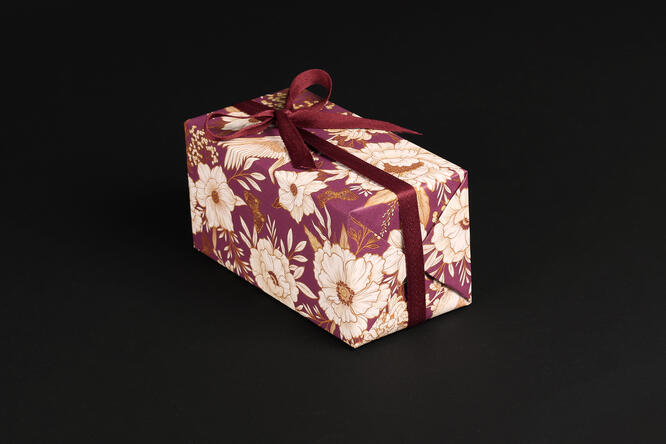 Gavepapir, Purple Winterbloom (5) 55 cm x 100 m