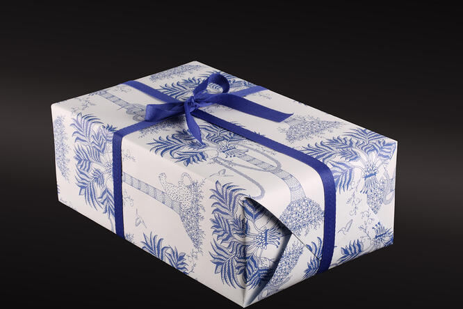 Gavepapir, Tropical Blue (5) 55 cm x 100 m