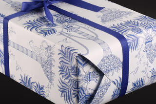 Gavepapir, Tropical Blue (5) 55 cm x 100 m