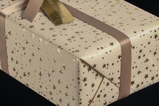 Julepapir, Little star Beige 55 cm x 100 m