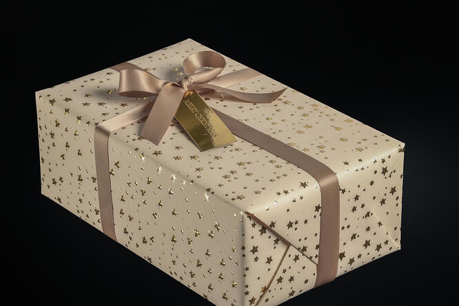 Julepapir, Little star Beige 55 cm x 100 m