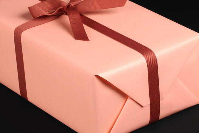 Gavepapir, Peach matt laminat (4) 50 cm x 180 m