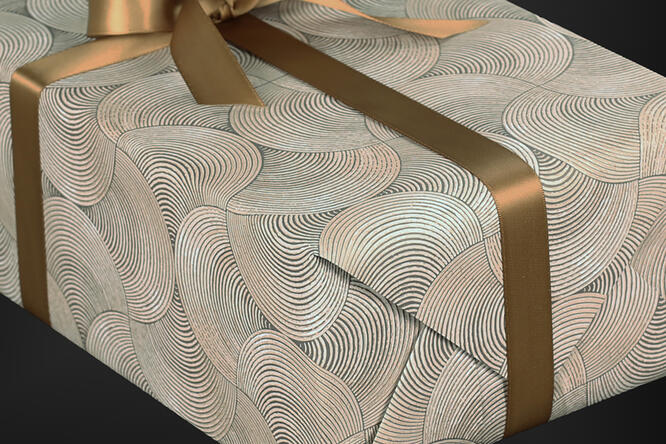 Gavepapir, Treasure Rings (5) 55 cm x 100 m