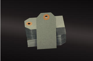 Tag/Merkelapp kraft m/hull Grey 35x70 mm, 250 gr à 100 stk