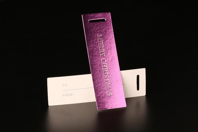 To/From, Merry Christmas Purple 90x35 mm, á 100 stk