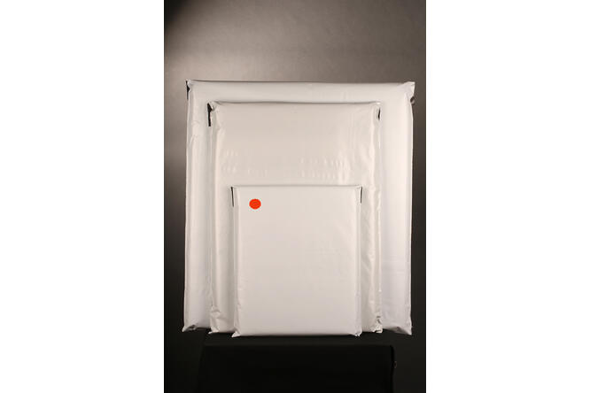 Fraktpose hvit & grå coex MDPE 30x35+6 cm, 70 my