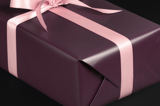 Gavepapir, Cherry matt laminat (4) 50 cm x 180 m