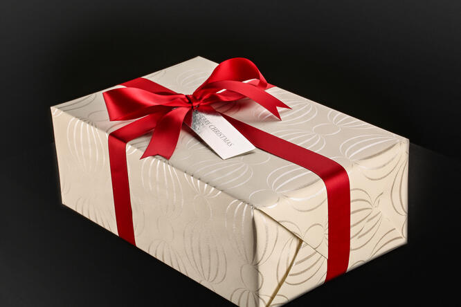 Gavepapir, Christmas Silver Bubbles 55 cm x 120 m