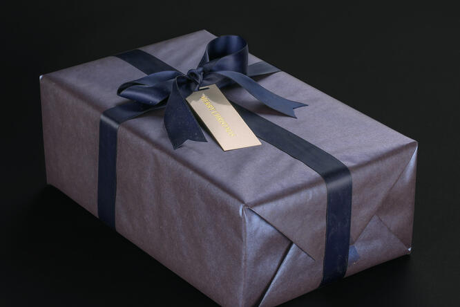 Gavepapir, Pearlescent Blue (4) 37 cm x 100 m