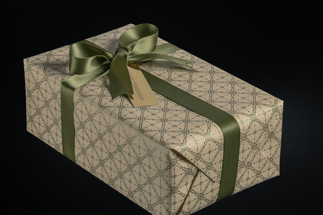 Julepapir,Classic Star Deep Sage 55 cm x 100 m