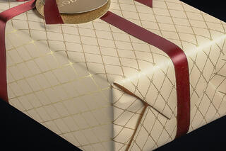 Julepapir, Christmas traditon Creme 55 cm x 100 m