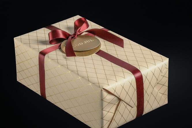 Julepapir, Christmas traditon Creme 55 cm x 100 m