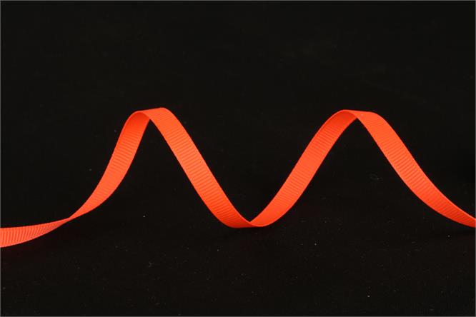 Bånd ribbet, Neon Orange 6 mm x 90 m