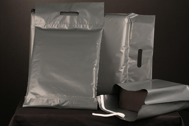 Fraktpose grå matt MDPE