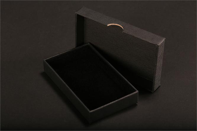 Gavekorteske, sort hardbox 10x6x2 cm