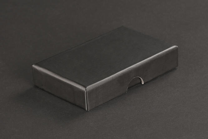 Gavekorteske, sort hardbox 10x6x2 cm
