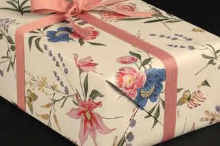 Gavepapir, Avenue des Fleurs Beige (5) 55 cm x 100 m