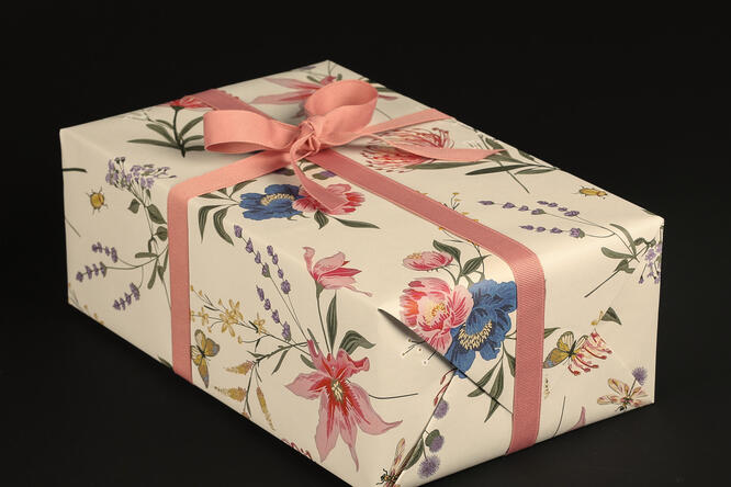 Gavepapir, Avenue des Fleurs Beige (5) 55 cm x 100 m