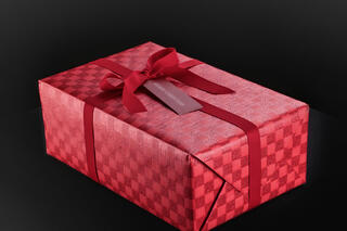 Gavepapir, Chess Red Glitter 55 cm x 120 m