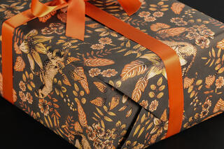 Gavepapir, Leopard & Leaves (7) 55 cm x 120 m