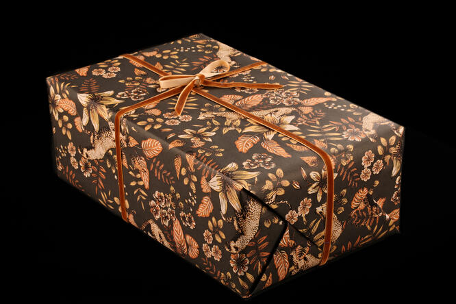 Gavepapir, Leopard & Leaves (7) 55 cm x 120 m