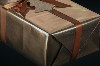 Julepapir, Glossy folie Champagne 55 cm x 100 m