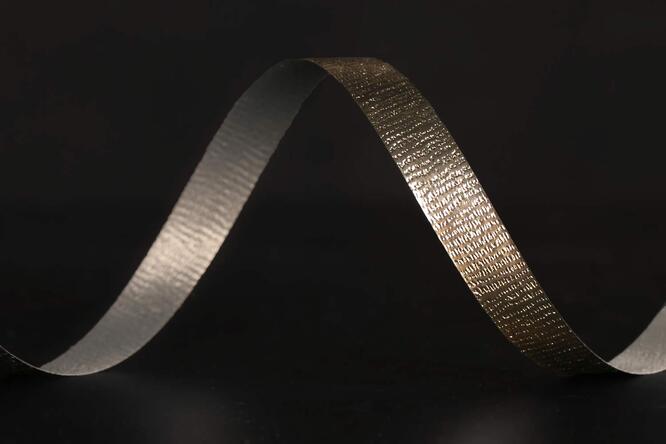 Bånd wave metallic, Dark Silver 10 mm x 250 m