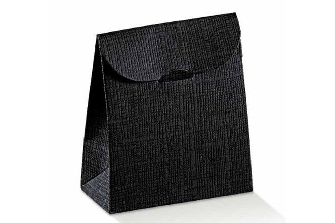 Gavepose m/klaff, Seta Black 17x7x23,5cm